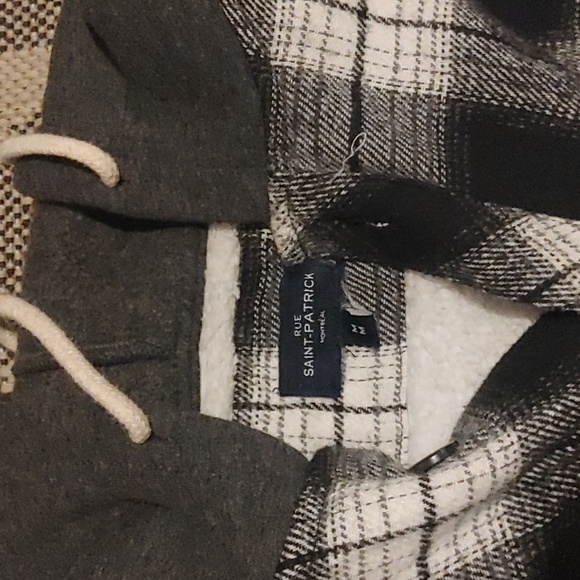 Black and White Plaid Button-Up Jacket Sz Med - Picture 2 of 9